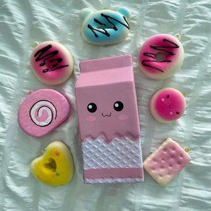 DESSERT SQUISHY PACK + BONUS MILK SQUISHY